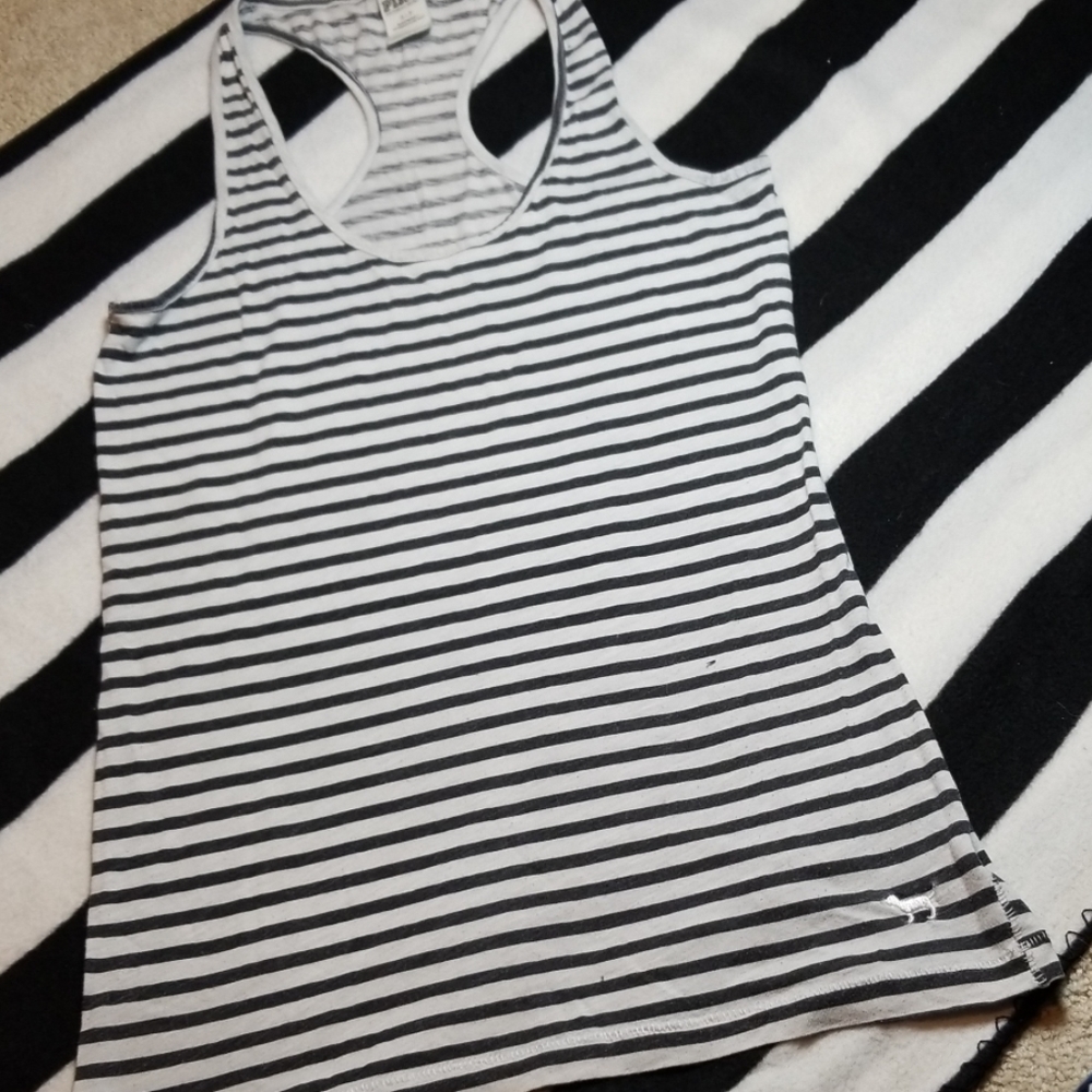 PINK Faded Striped Tank